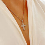 Vintage Cartier ‘Cross Décor’ Large Diamond Cross and Chain