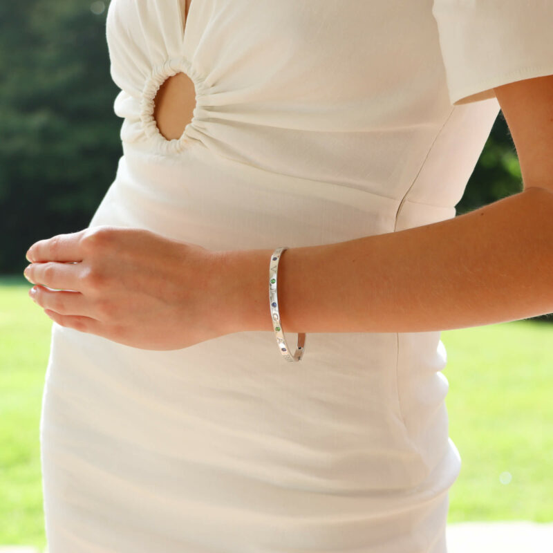 Vintage Bulgari Roman Sorbets Sapphire and Garnet Bangle at Susannah Lovis Jewellers