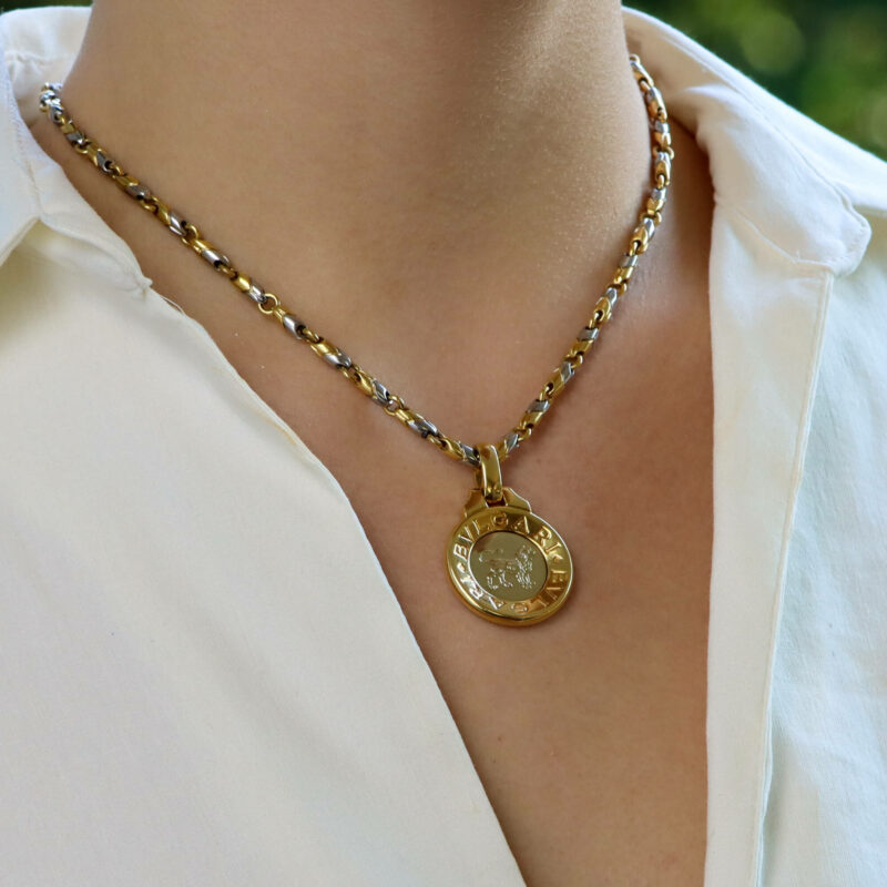 Vintage Bvlgari Leo Zodiac Pendant and Chain