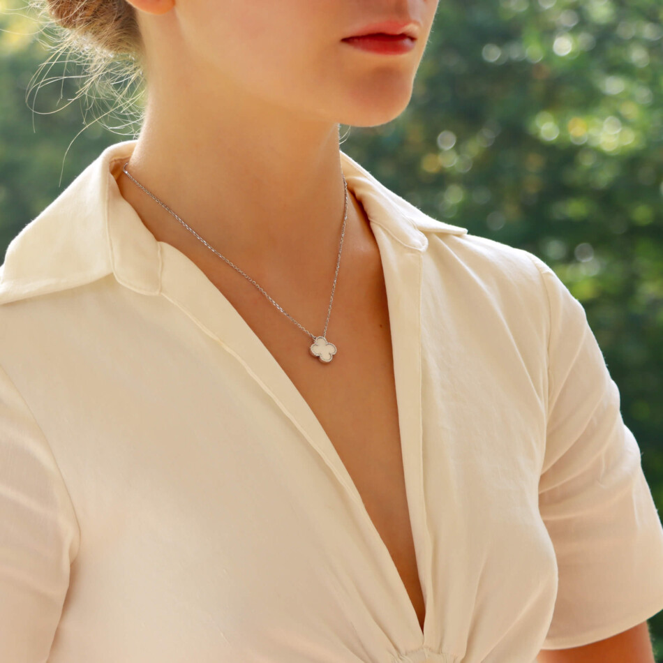 Vintage Van Cleef & Arpels Mother of Pearl Alhambra Pendant