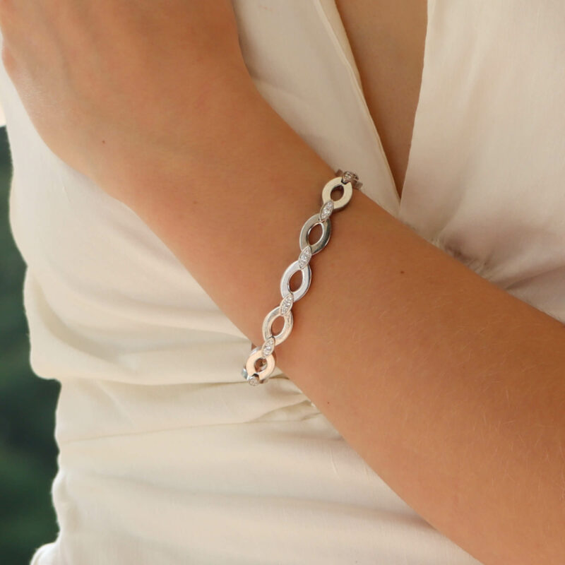 Vintage Cartier 'Diadea' Diamond Link Bracelet