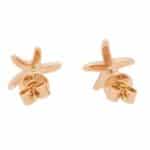 Small Diamond Starfish Stud Earrings in Rose Gold