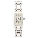 Mid size white gold Cartier Tank Americaine wrist watch