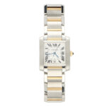 18 carat gold and stainless steel Cartier Tank Francasie watch