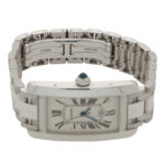 Mid size white gold Cartier Tank Americaine wrist watch