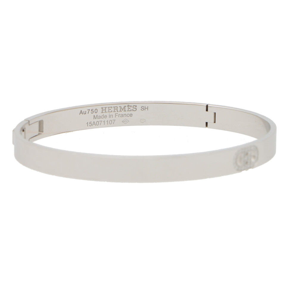 Vintage Hermès D'Ancre Bracelet in White Gold