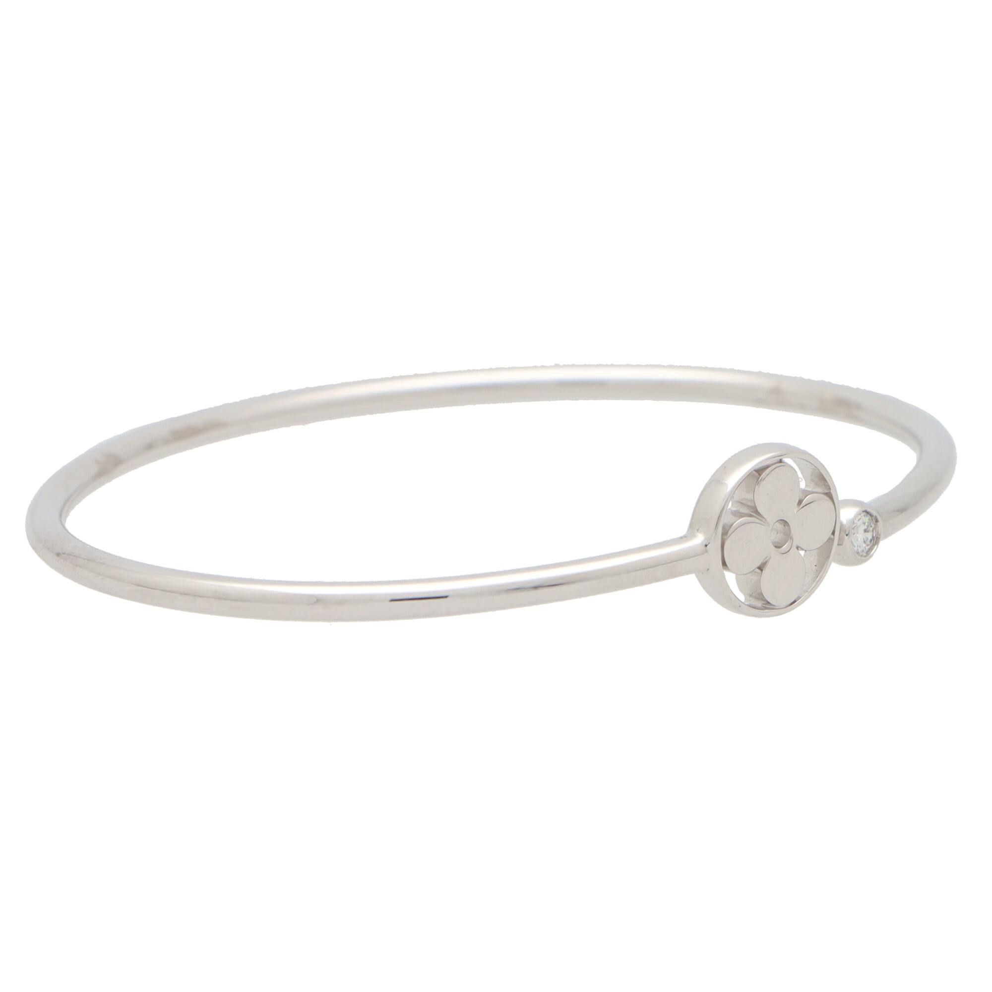 Louis Vuitton 18K Diamond Idylle Blossom Twist Bracelet - Rhodium-Plated  18K White Gold Cuff, Bracelets - LOU703461