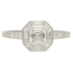 Asscher Cut Diamond Cluster Ring