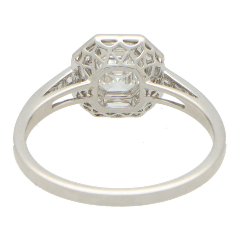 Asscher Cut Diamond Cluster Ring