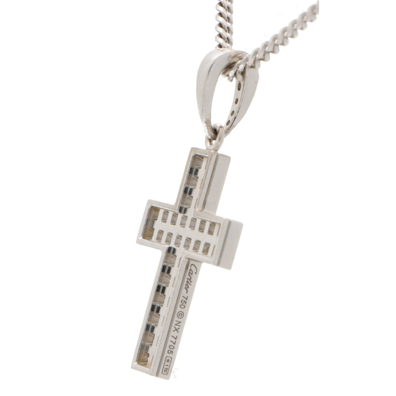 Vintage Cartier ‘Cross Décor’ Large Diamond Cross and Chain