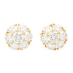 Vintage Van Cleef & Arpels Fleurette Diamond Cluster Earrings