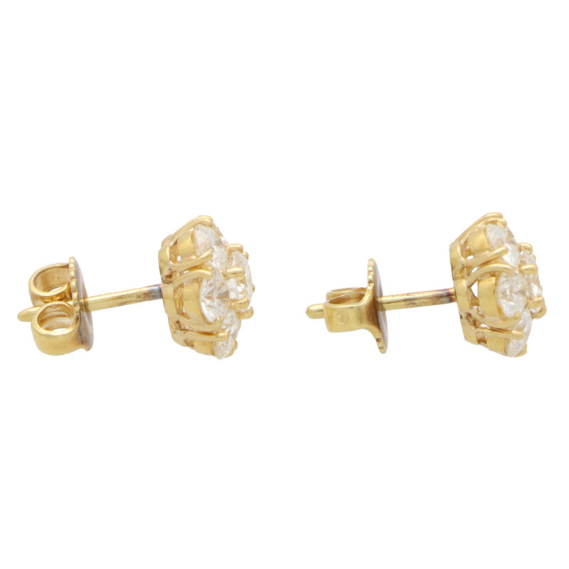 Vintage Van Cleef & Arpels Fleurette Diamond Cluster Earrings