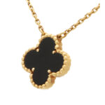 Vintage Van Cleef & Arpels Onyx Alhambra Pendant