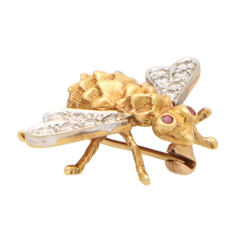 Vintage Tiffany & Co. Ruby and Diamond Bug Brooch