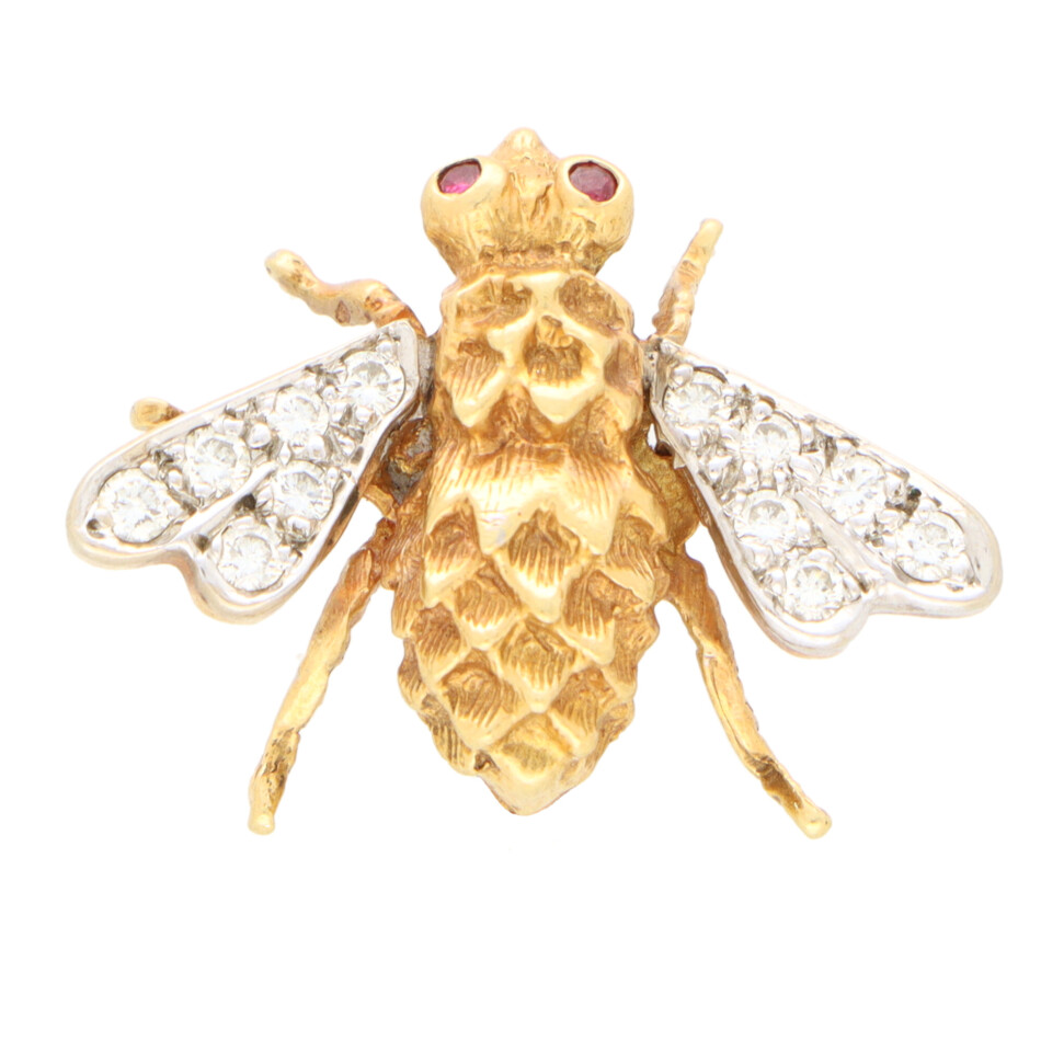 Vintage Tiffany & Co. Ruby and Diamond Bug Brooch
