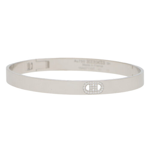 Vintage Hermès D'Ancre Bracelet in White Gold