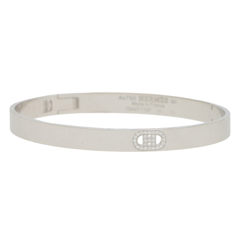 Vintage Hermès D'Ancre Bracelet in White Gold