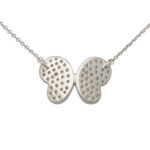 Diamond Butterfly Pendant in White Gold