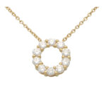 Contemporary Diamond Circle Pendant