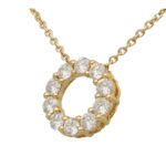 Contemporary Diamond Circle Pendant