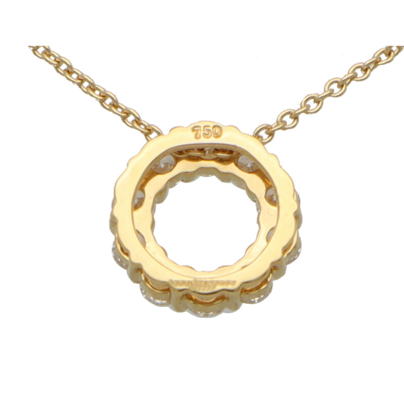 Contemporary Diamond Circle Pendant