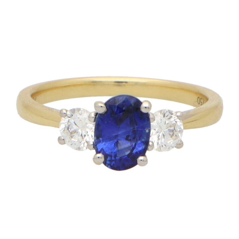 Sapphire and Diamond Trilogy Ring