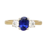 Sapphire and Diamond Trilogy Ring