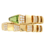 Vintage Bvlgari Peridot and Diamond Serpenti Bracelet