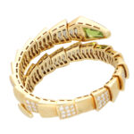 Vintage Bvlgari Peridot and Diamond Serpenti Bracelet