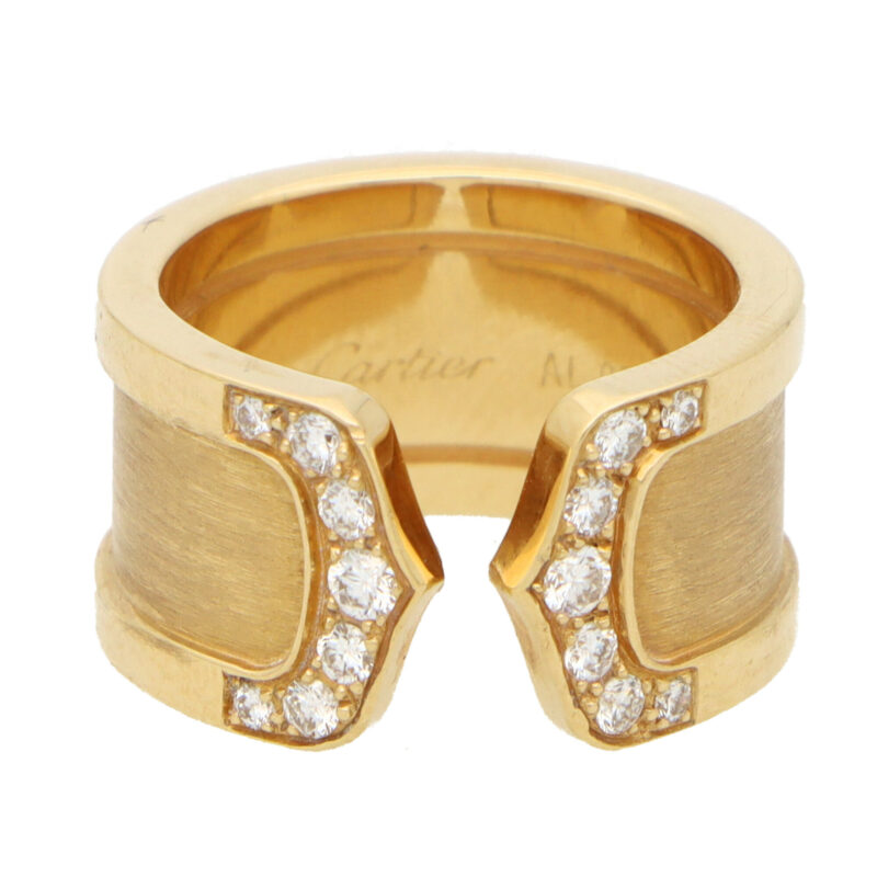 Vintage C de Cartier Diamond Band Ring