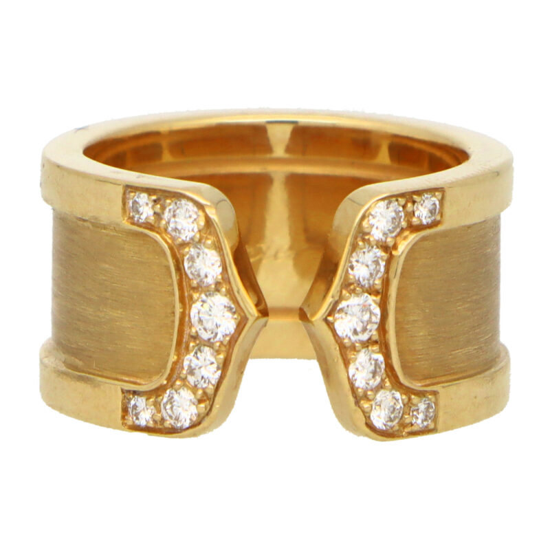 Vintage C de Cartier Diamond Band Ring