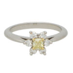 Vintage Certified Tiffany & Co Yellow Diamond Cluster Ring