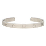 Vintage Cartier LOVE U Bangle in White Gold Size 17