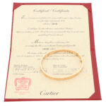 Vintage Cartier Love Bangle in Rose Gold Size 17