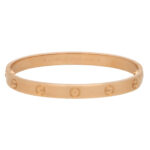 Vintage Cartier Love Bangle in Rose Gold Size 17