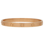 Vintage Cartier Love Bangle in Rose Gold Size 17