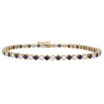 Sapphire and Diamond Line Bracelet