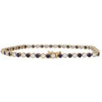 Sapphire and Diamond Line Bracelet