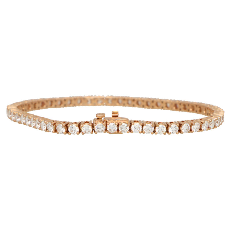 Contemporary 5.82ct Diamond Line Bracelet