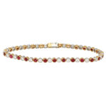 Ruby and Diamond Line Bracelet