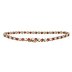 Ruby and Diamond Line Bracelet