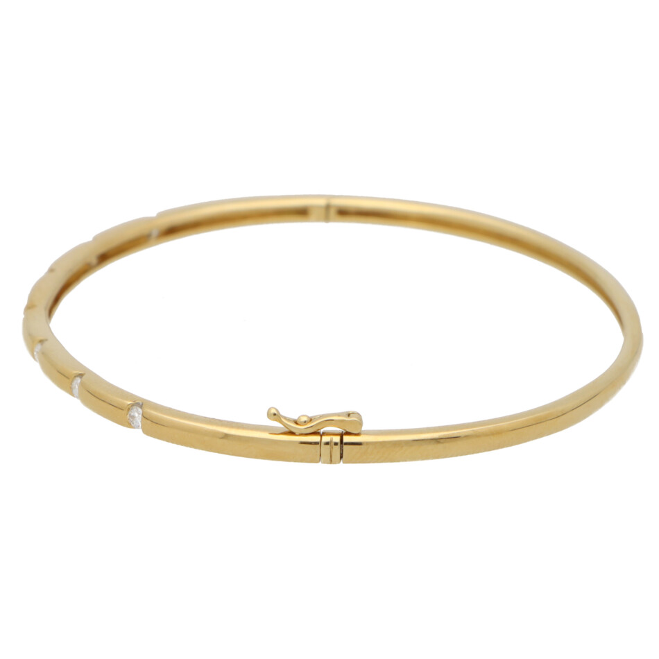 Contemporary Diamond Set Bangle