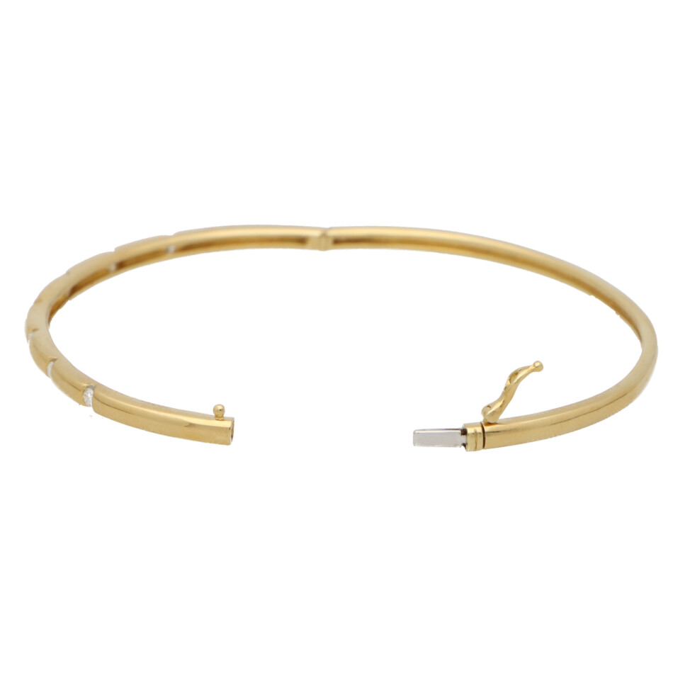 Contemporary Diamond Set Bangle