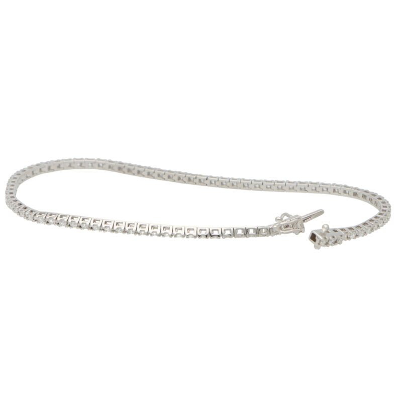 Contemporary 0.99ct Diamond Line Bracelet