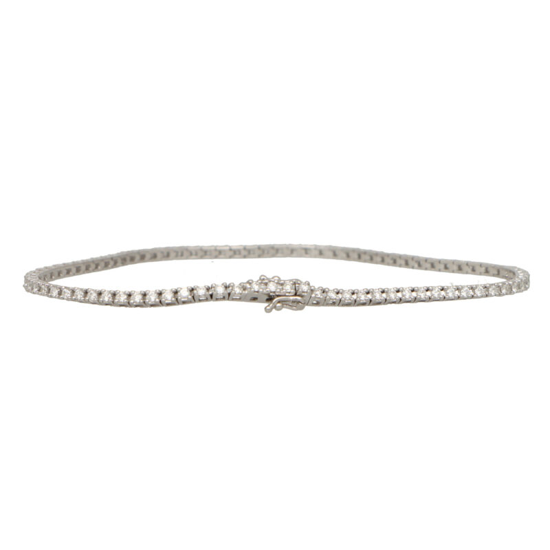 Contemporary 0.99ct Diamond Line Bracelet