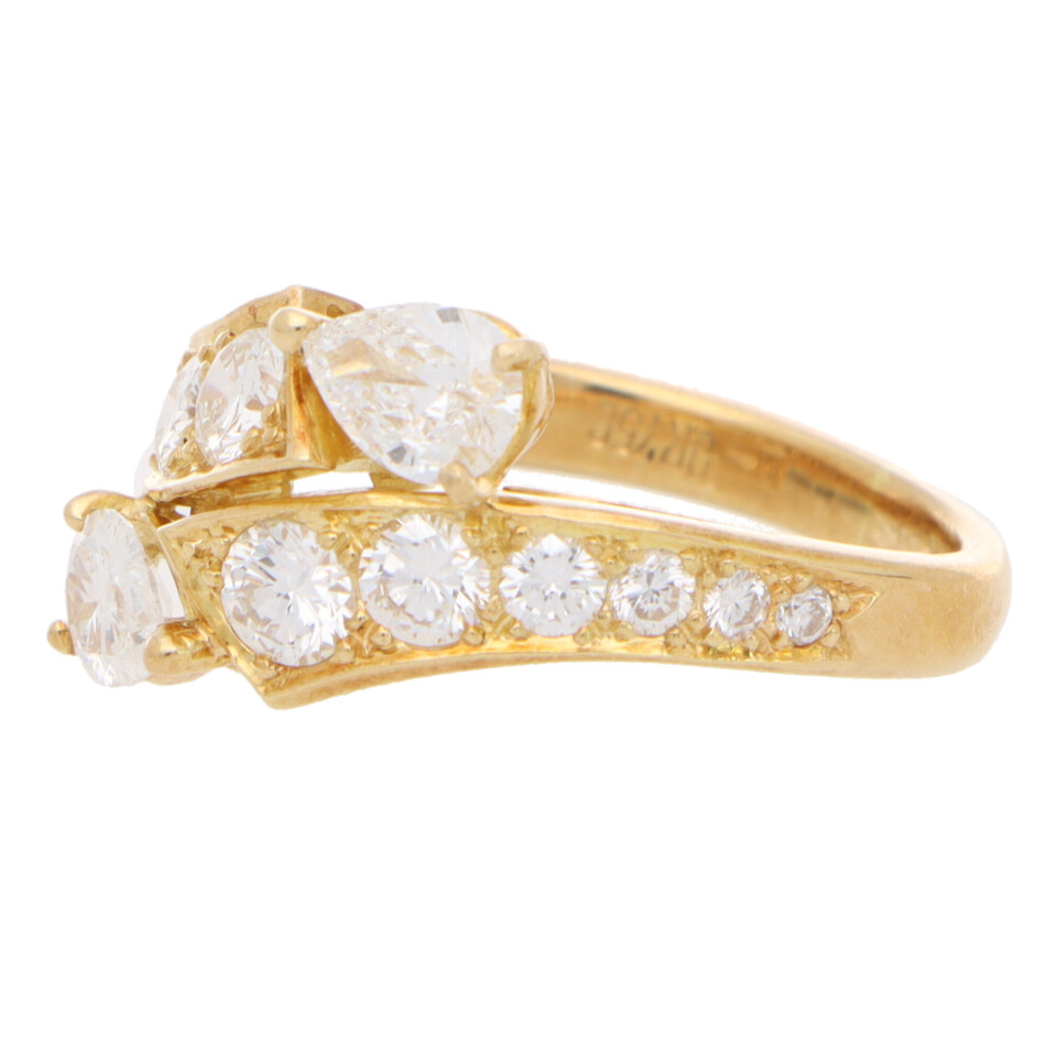 Vintage Piaget Toi-et-moi Diamond Crossover Ring
