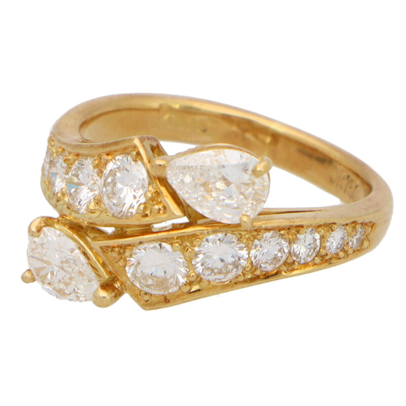 Vintage Piaget Toi-et-moi Diamond Crossover Ring