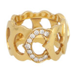 Vintage Cartier C Diamond Band Ring