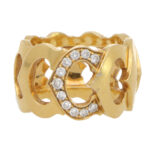 Vintage Cartier C Diamond Band Ring