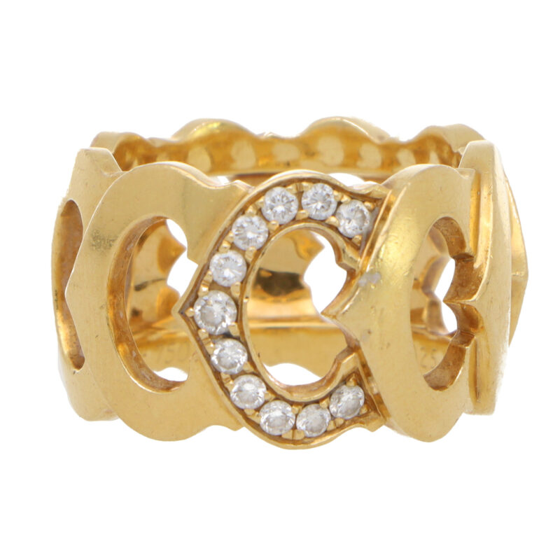 Vintage Cartier C Diamond Band Ring